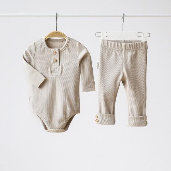 Дитячий комплект (боді+штани) MagBaby Natural 62 см Світло-бежевий
