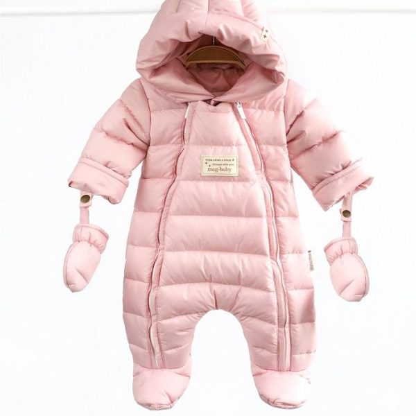 Дитячий демісезонний суцільний комбінезон MagBaby Mellow 132558 74 см Рожевий