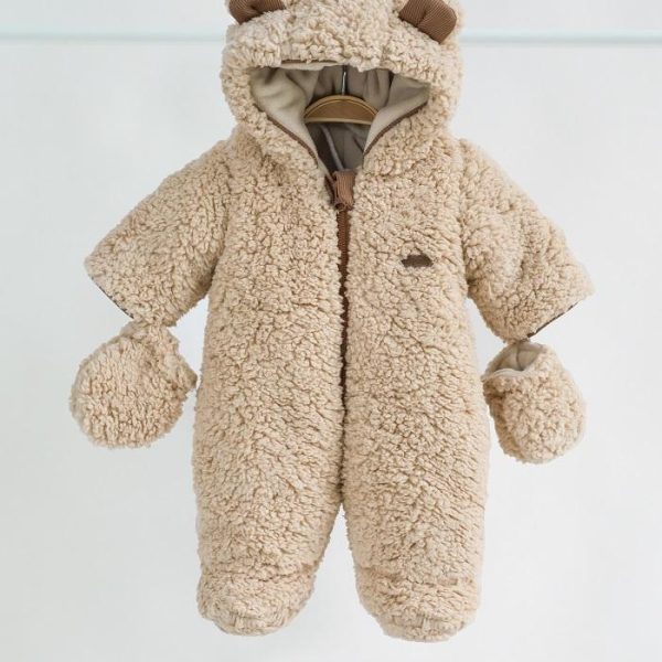 Суцільний комбінезон дитячий зимовий для новонароджених MagBaby Teddy 112353 62 см Бежевий