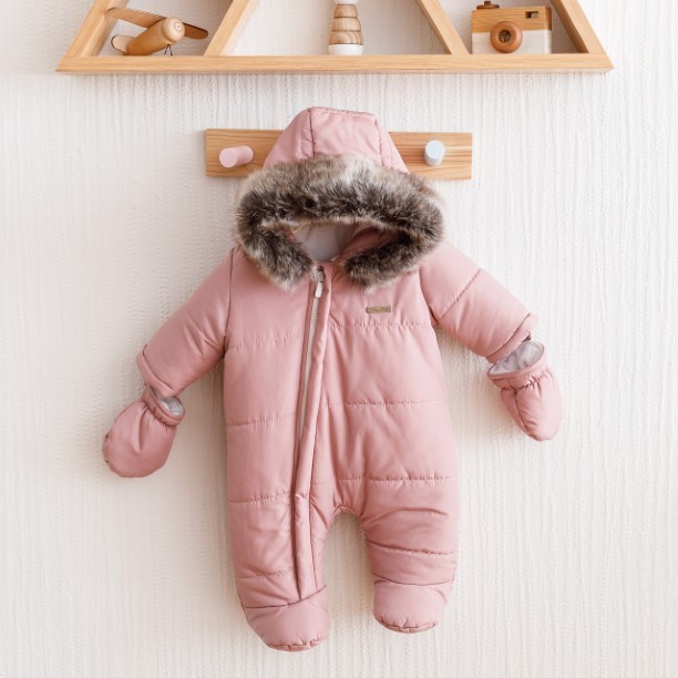 Суцільний комбінезон дитячий зимовий MagBaby Аляска 68 см Рожевий