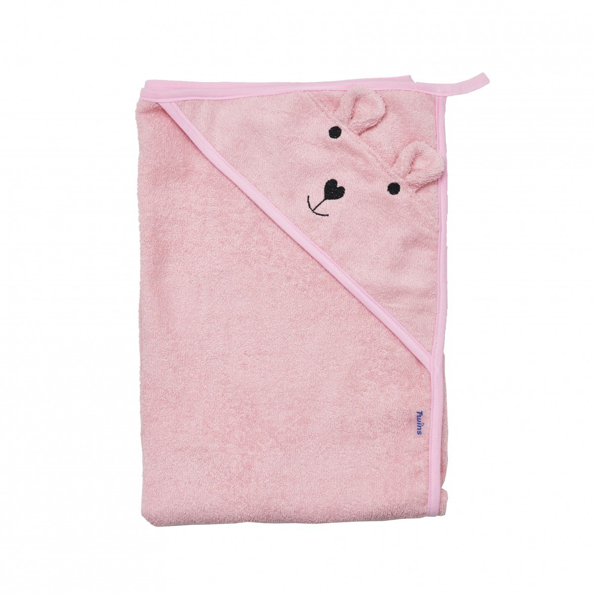 Рушник Twins Bear 100x100 1530-PTB-08, pink, рожевий