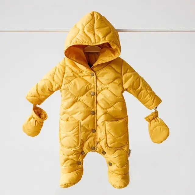 Стьобаний комбінезон MagBaby "Stitch", гірчичний 68см (3-6міс)