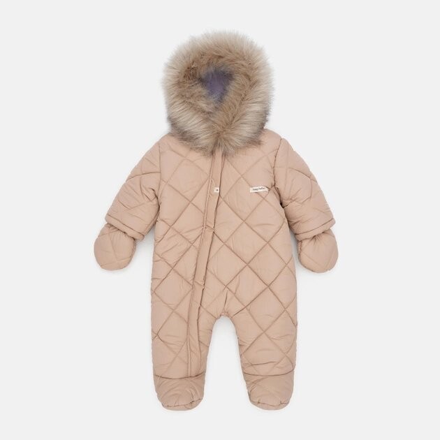 Суцільний комбінезон дитячий зимовий для новонароджених MagBaby Pooh 62 см  Бежевий