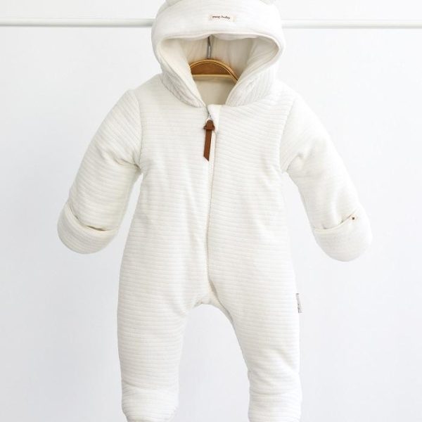 Суцільний  комбінезон дитячий демісезонний MagBaby Tim 62см  Молочний
