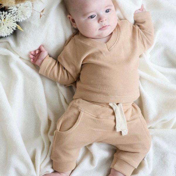Детский комплект (кофта + штаны) MagBaby Marti 74 см Бежевый
