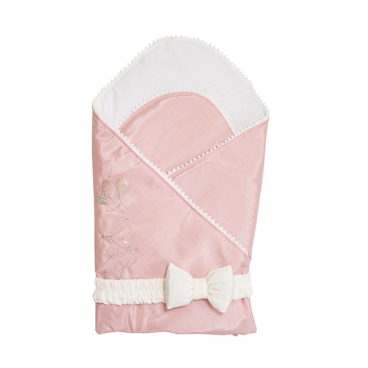 Набір на виписку Twins Holiday (плед + бантик) 1419-TH-24 powder pink Пудровий
